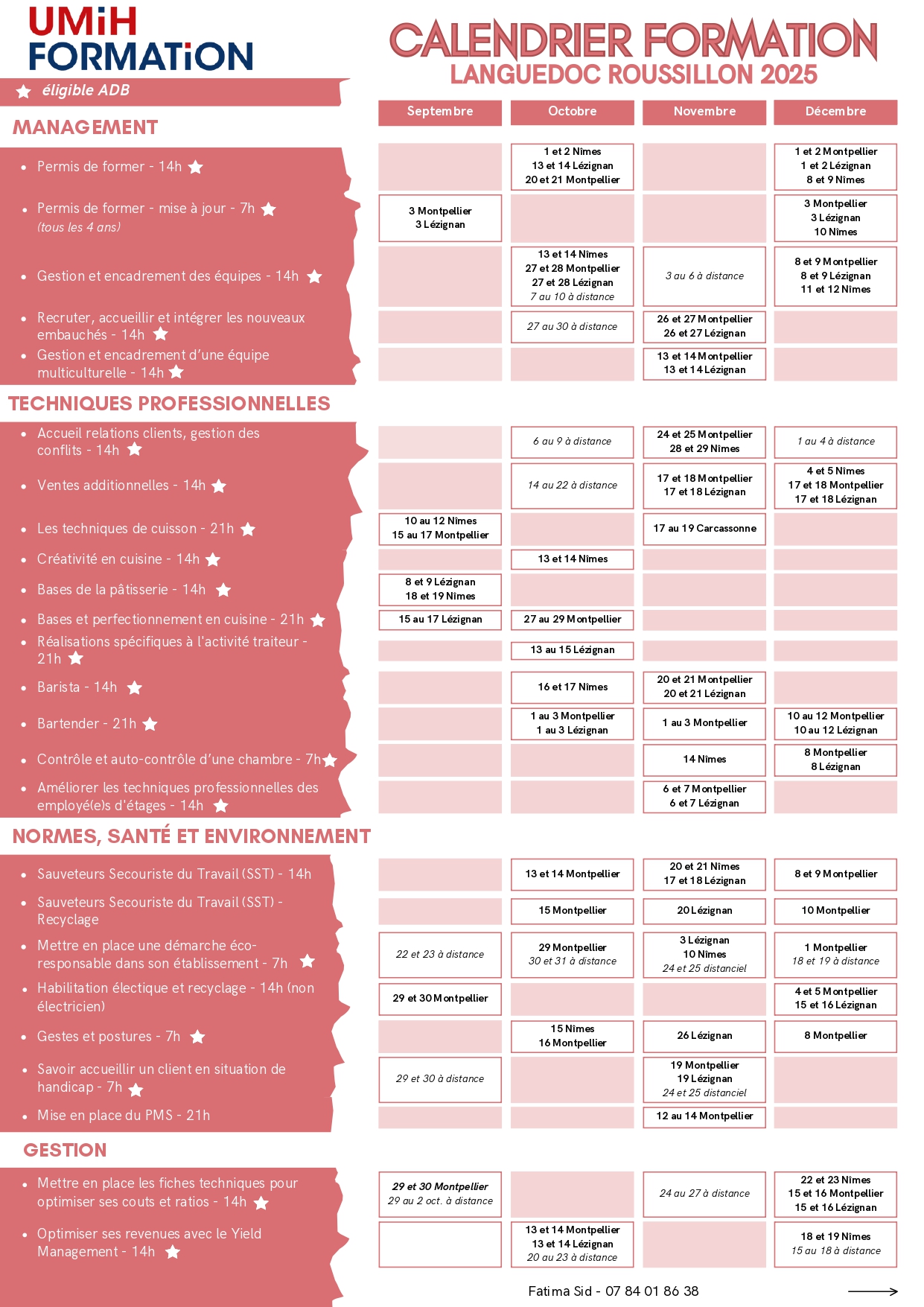 Calendrier de formations en présentiel Nimes page 0001