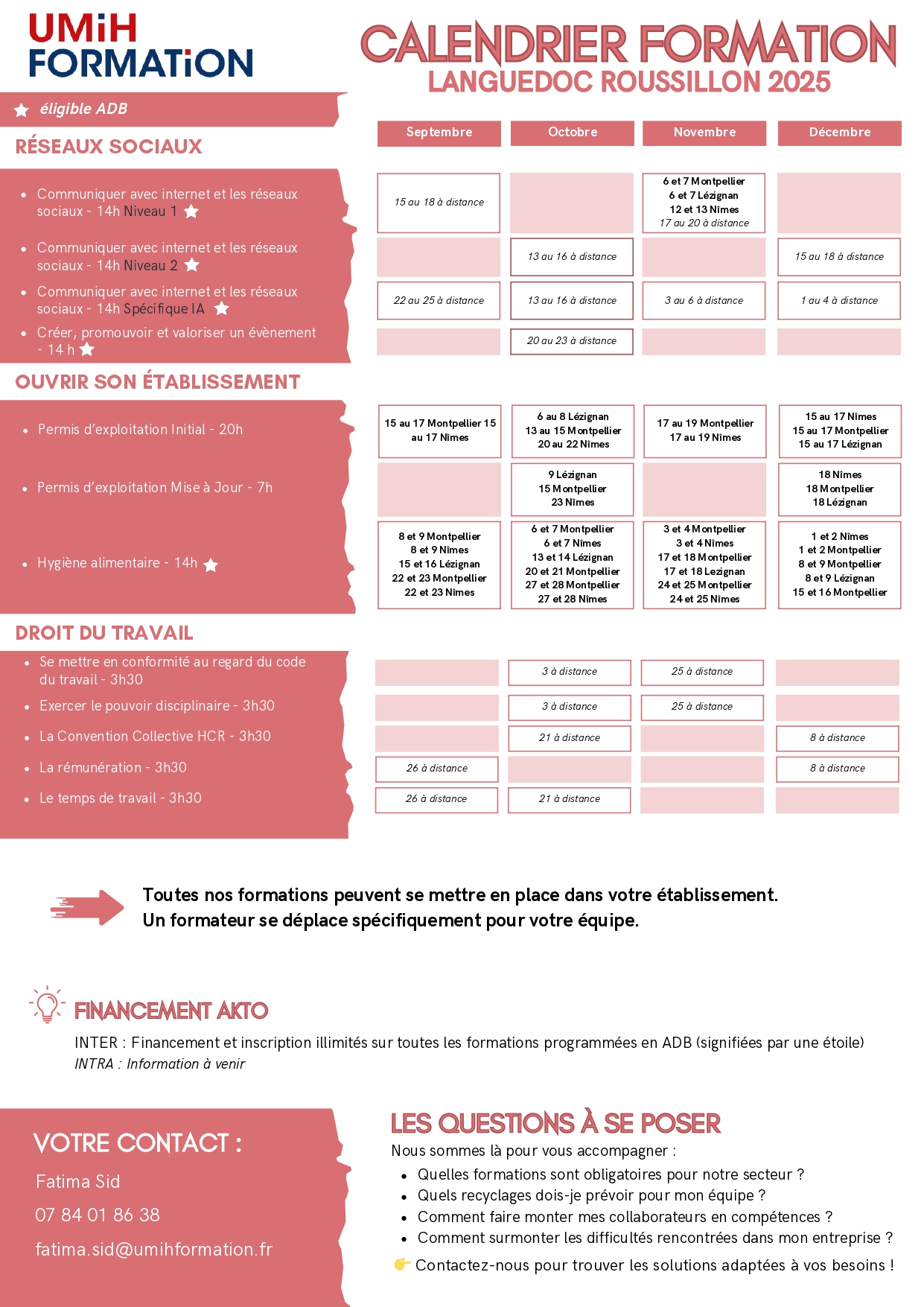 Calendrier formations 2025 LANGUEDOC ROUSSILON 2eme semestre page 0002